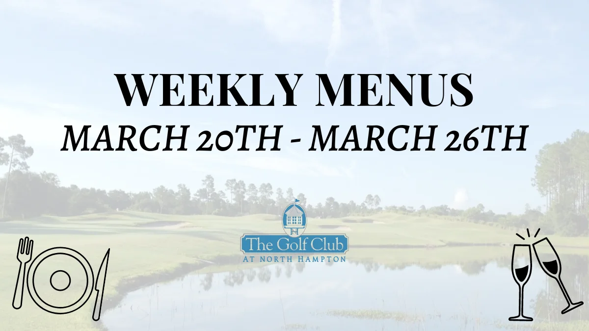 Check Out Our Weekly Menus For 3/20-3/26