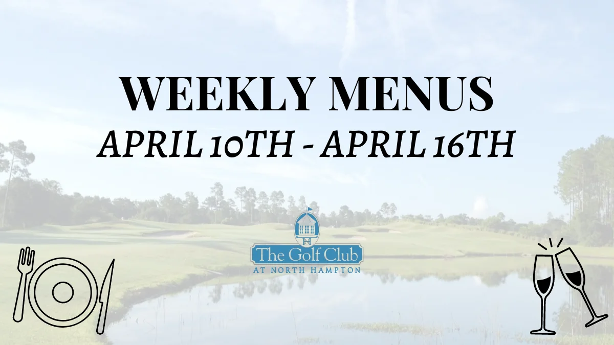 WEEKLY MENU: 4/10-4/16