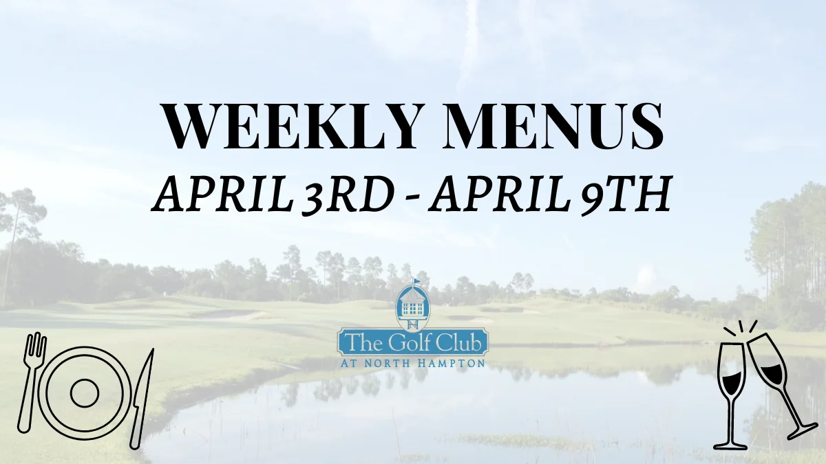 Weekly Menus April 3rd- April 9th