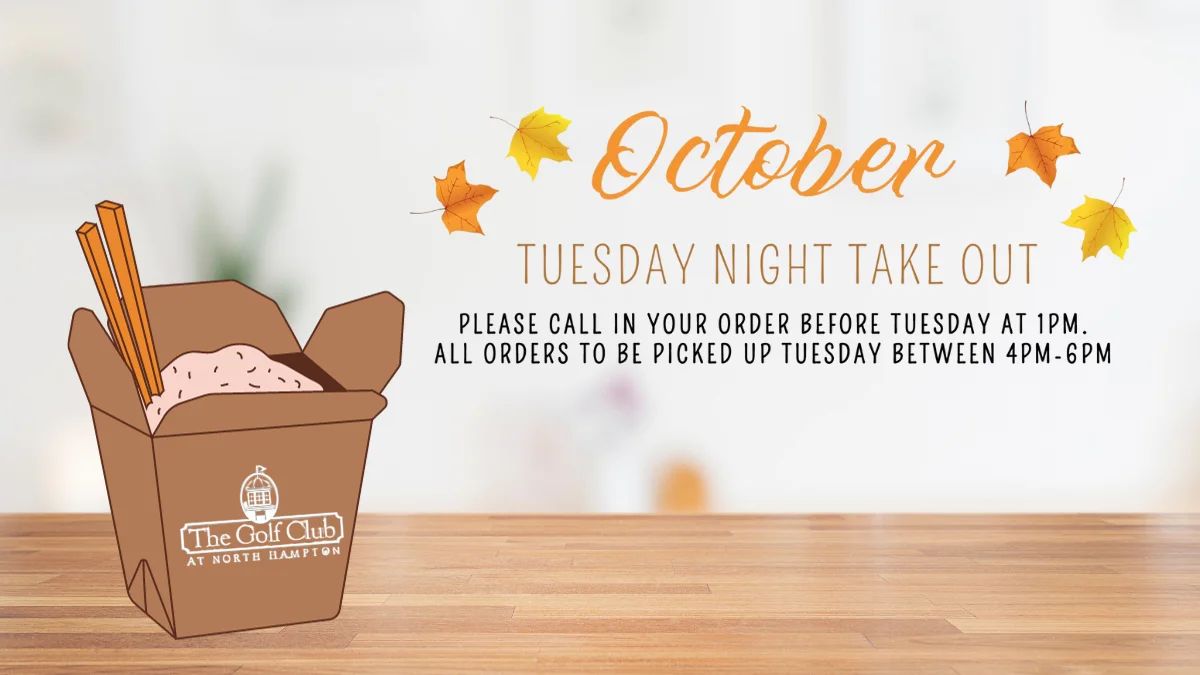 October Take Out Menu