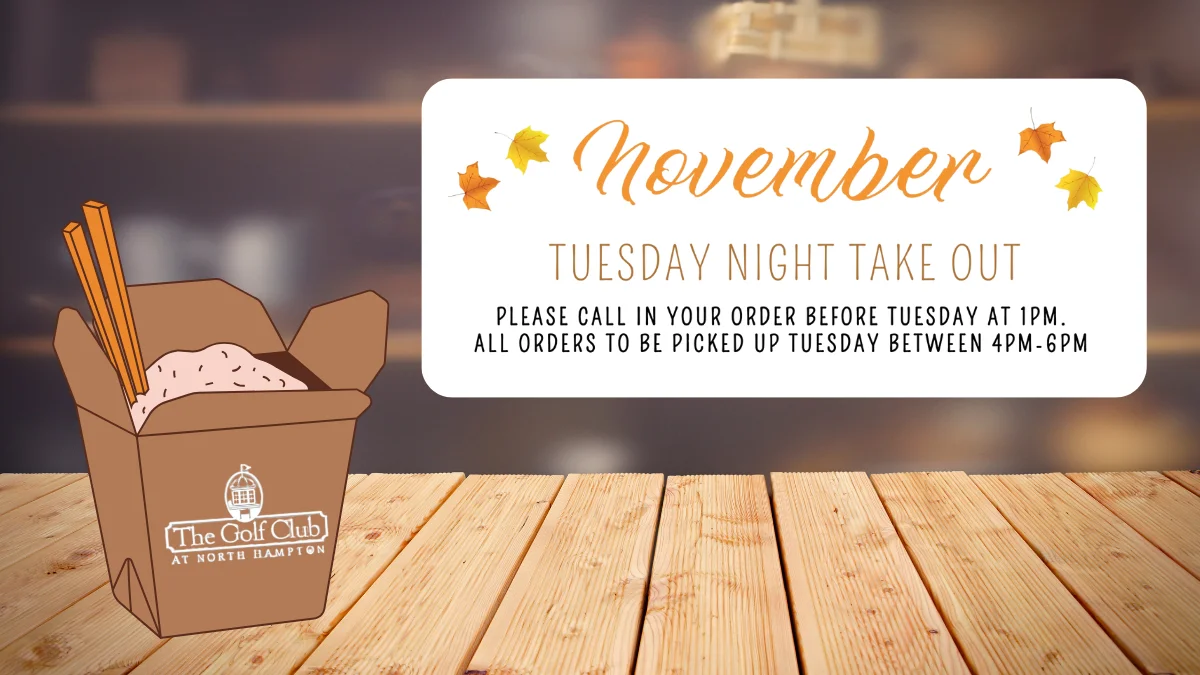 November Take Out Menu